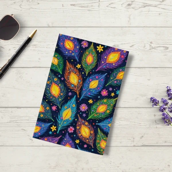 Peacock Feather Notebook - A Vibrant & Majestic Design
